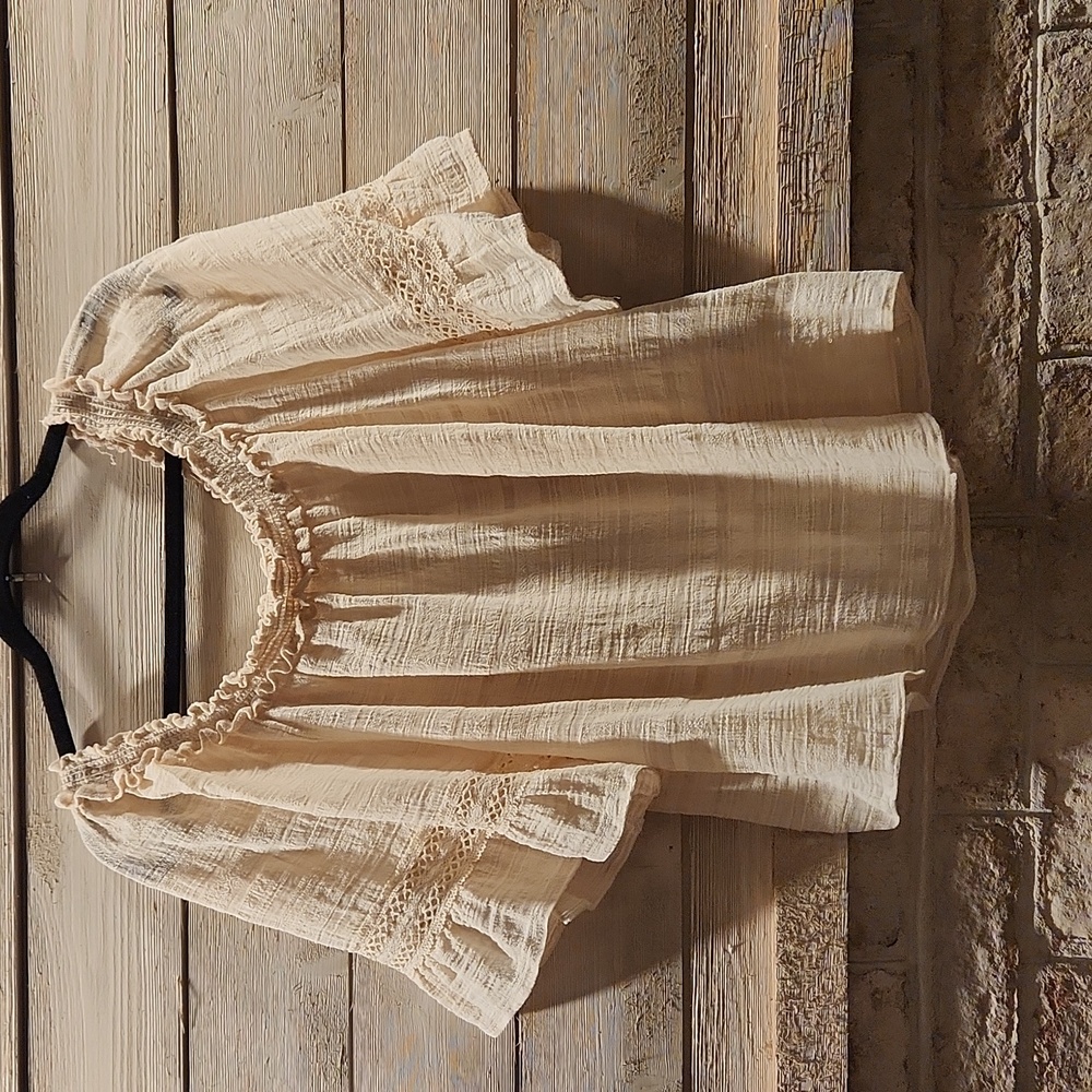 Beige Peasant blouse